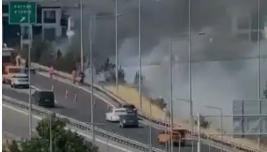 Anadolu Otoyolu'nda Sigara İzmari ile Yangın Panik Yarattı